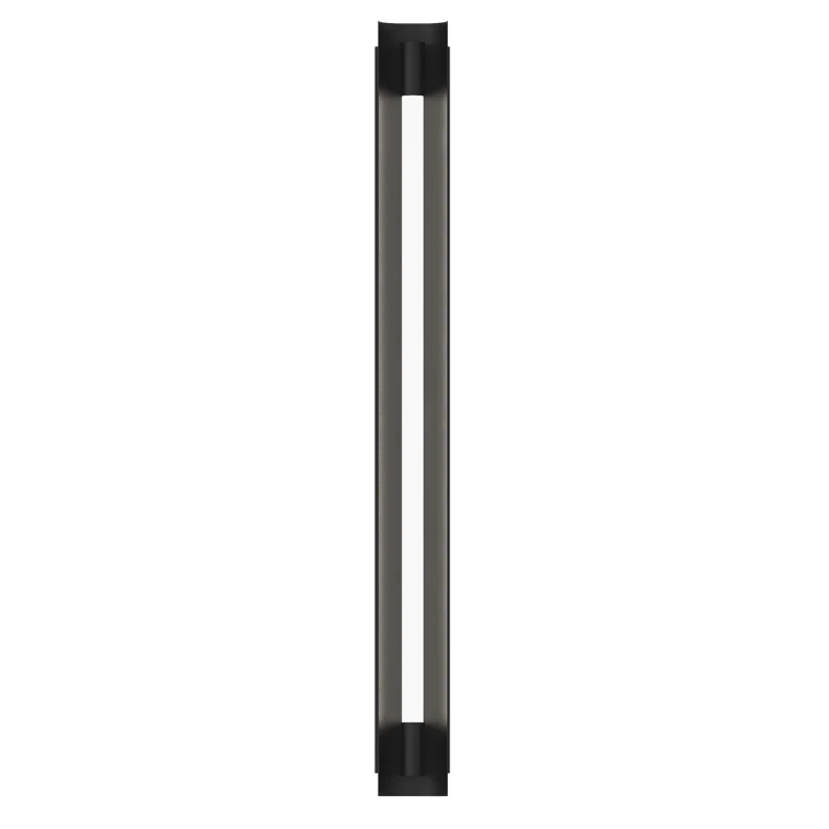 Midnight Black Dimmable LED Outdoor Bath Bar with White Acrylic Diffuser