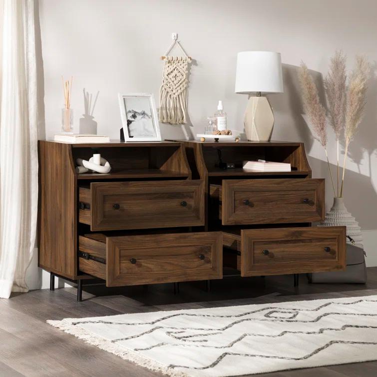 Minot 2-Drawer Nightstands with Dual USB Port
