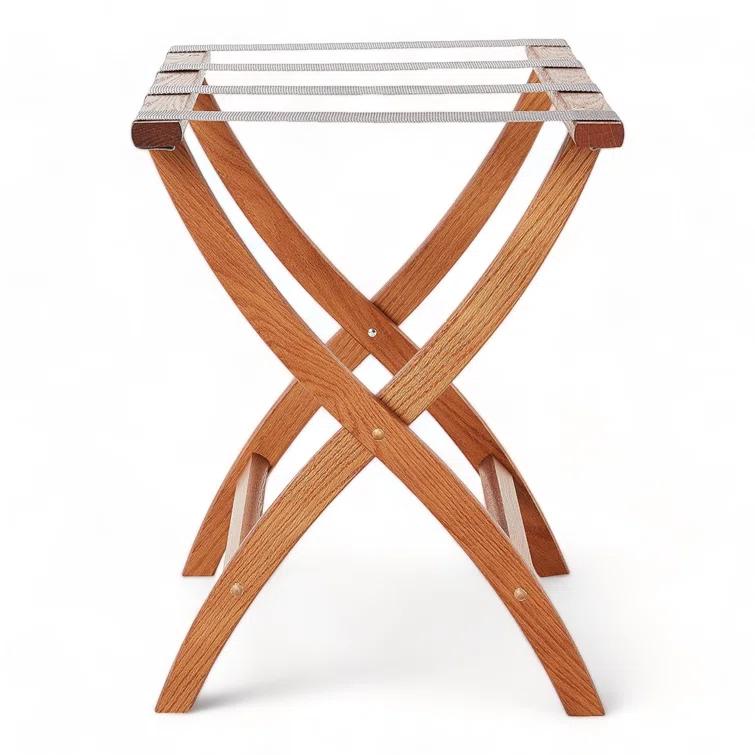 Folding Oak,Wood Luggage Rack