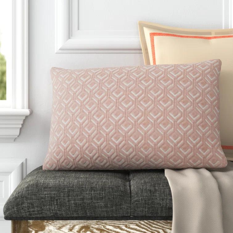 Ryans Embroidered Cotton Lumbar Throw Pillow