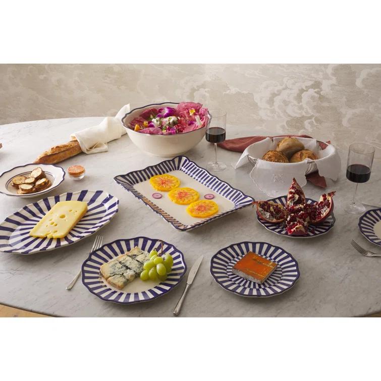 Stoneware Serveware by Maison Madison - Jane in Blue / Serving Bowl