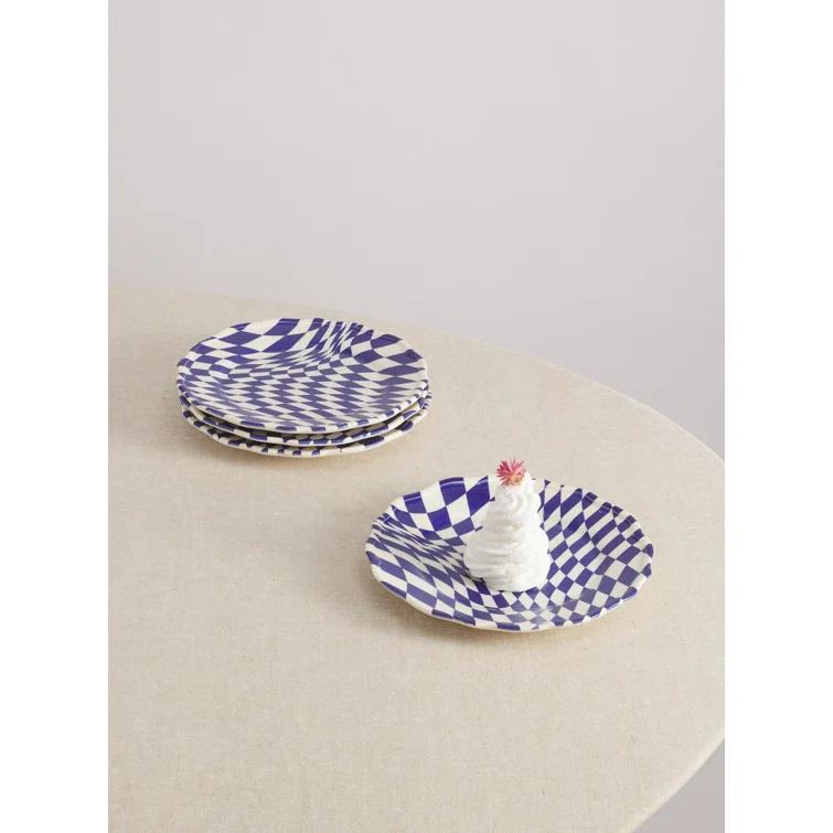Mafalda Stoneware Dinnerware by Maison Madison - Dessert Plates -Set of 4