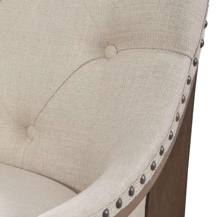 Americana Farmhouse Upholstered Shelter Dining Bench