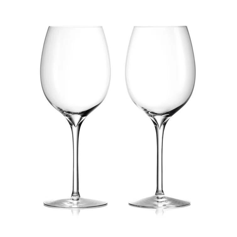 Clear Crystal Minimalist White Wine Glass Set