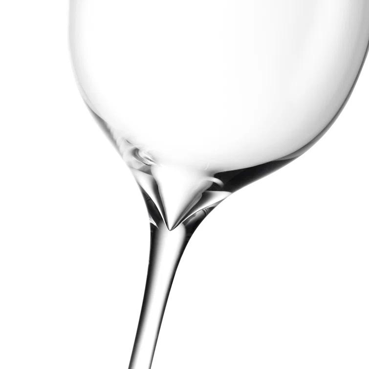 Clear Crystal Minimalist White Wine Glass Set