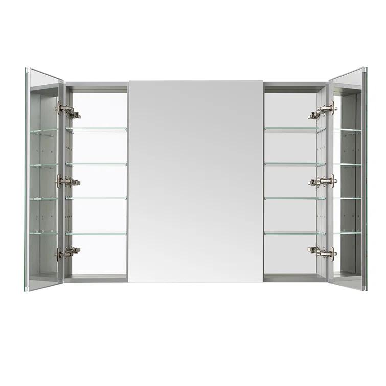 Royale Medicine Cabinet with Electrical Outlets, Defogger, Adjustable LED 3X Magnifying Mirror.