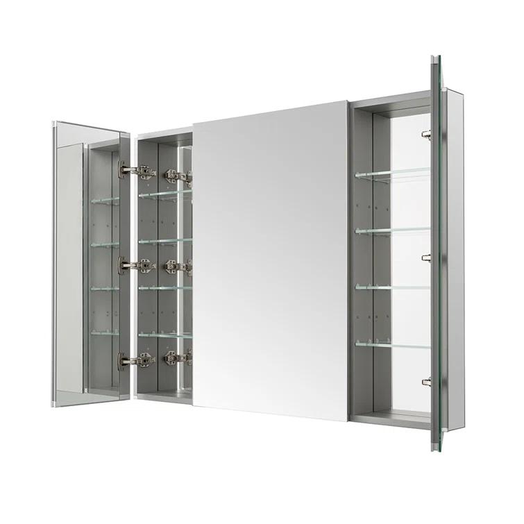 Royale Medicine Cabinet with Electrical Outlets, Defogger, Adjustable LED 3X Magnifying Mirror.