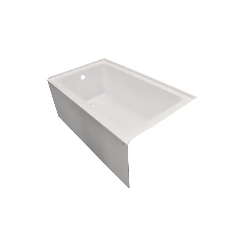 Alcove Soaking Skirt Bathtub with Overflow and Drain