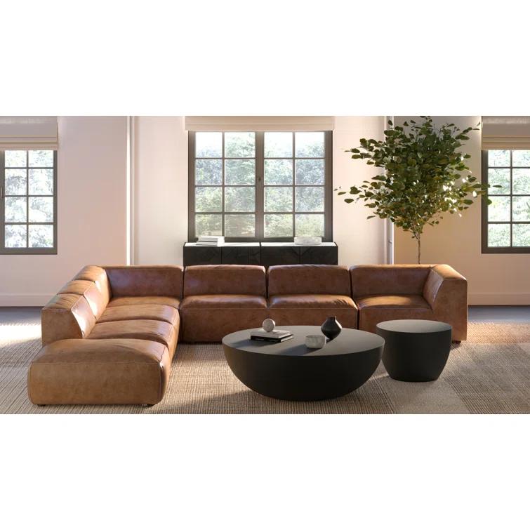 Terracotta Round Concrete Drum End Table