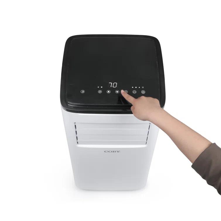 Coby 7,100 BTU SACC/CEC Portable Air Conditioner, 450 Sq. Ft., 10,000 BTU ASHRAE 128, White