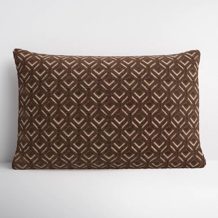 Ryans Embroidered Cotton Lumbar Throw Pillow