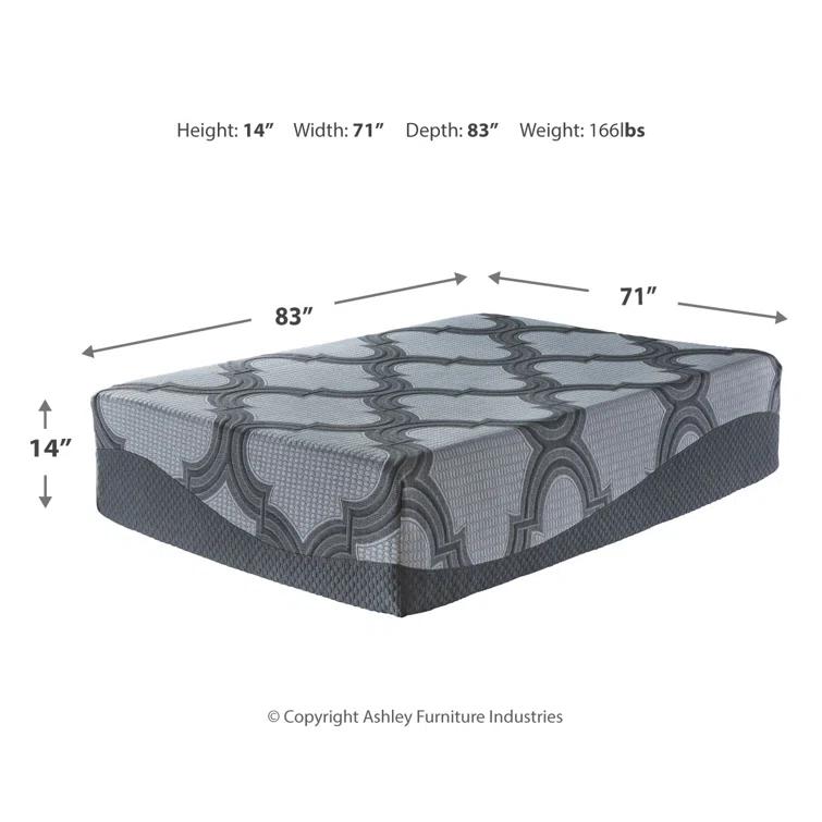 Signature Design by Ashley 14" Plush Gel Memory Foam Mattress and Adjustable Base