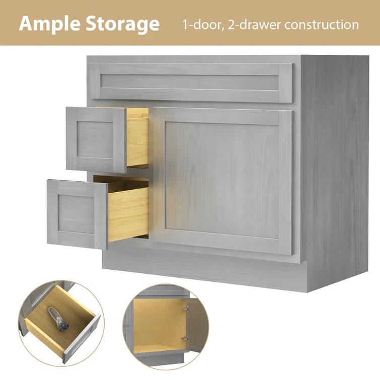 Hibbitts 36" Single Bathroom Vanity Base Only