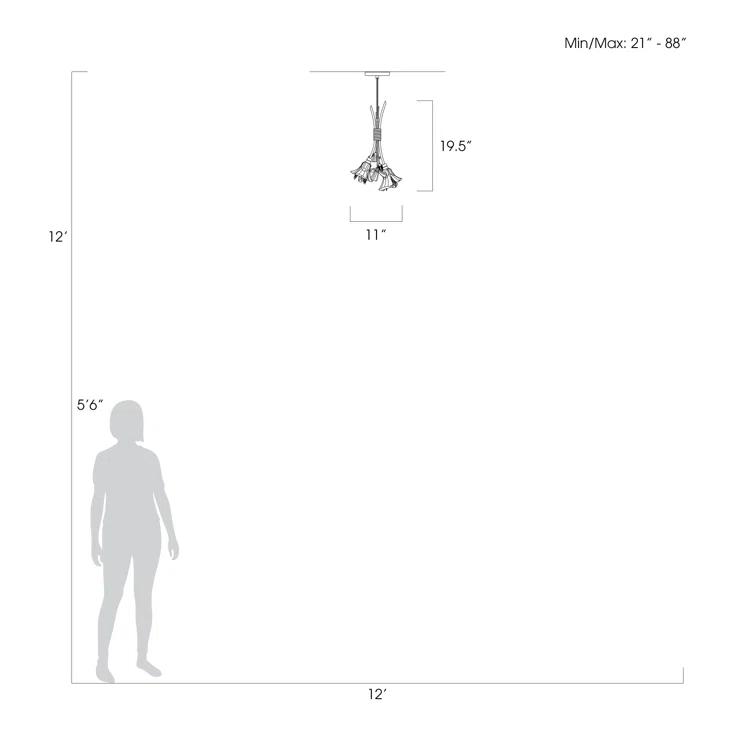 Fine Art Handcrafted Lighting Azu 11" Round Drop Light