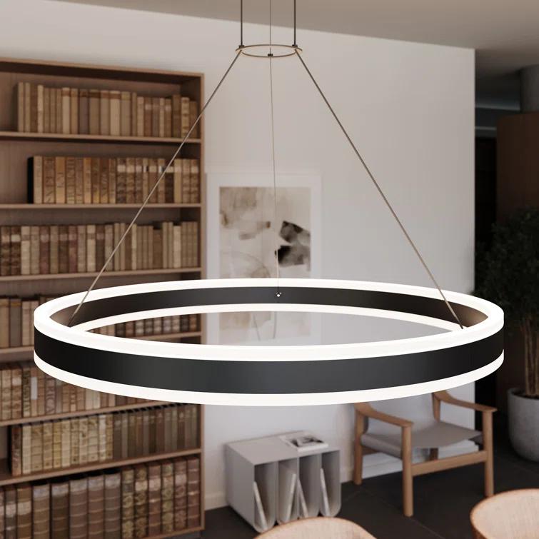 Double Corona 2 - Light Dimmable LED Wagon Wheel Chandelier