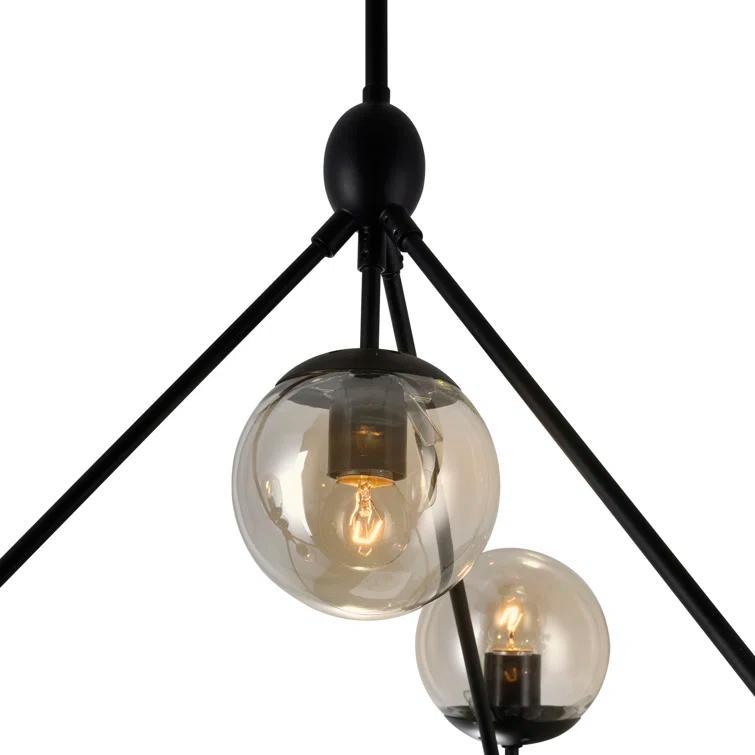 Wrought Studio™ Parente 10 - Light Dimmable Sputnik Modern Linear Chandelier