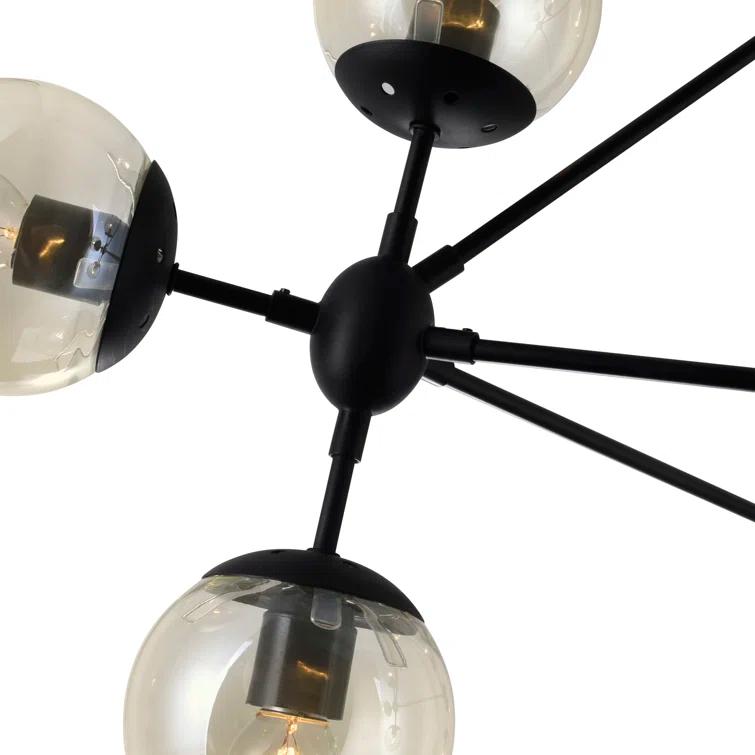 Wrought Studio™ Parente 10 - Light Dimmable Sputnik Modern Linear Chandelier