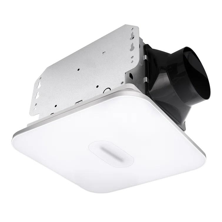 90 CFM Energy Star Bathroom Ventilation with Lighting Square Exhaust Night Light Fan Bathroom Fan
