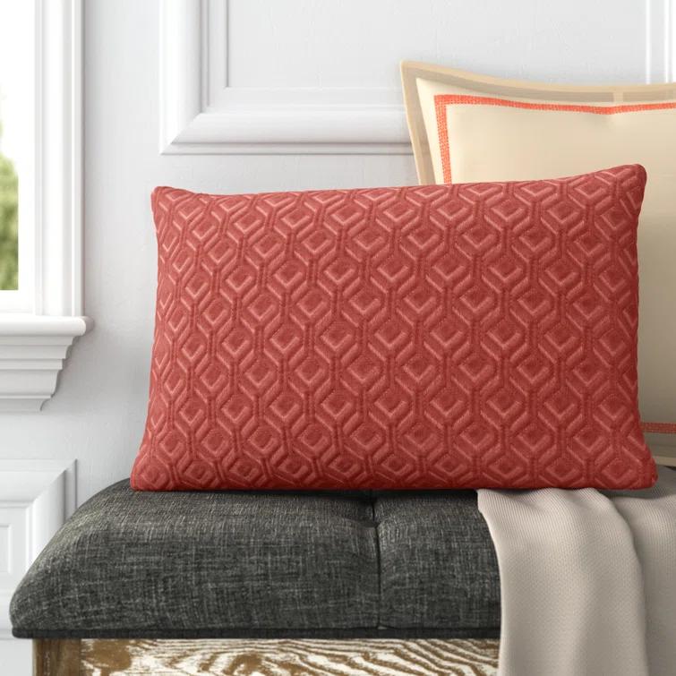 Ryans Embroidered Cotton Lumbar Throw Pillow
