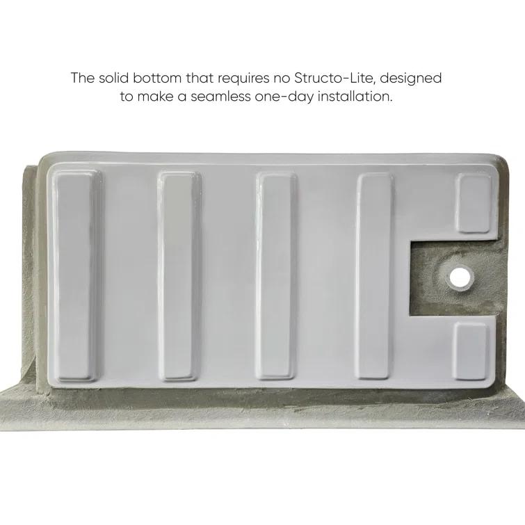 Whitehaus Collection WHAB6030-R-WH Whitehaus Collection 60" x 30" Alcove Soaking Bathtubs With Drain Hole Options