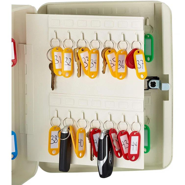 AdirOffice 30-Key Steel Secure Key Cabinet with Combination Lock (Set of 2)