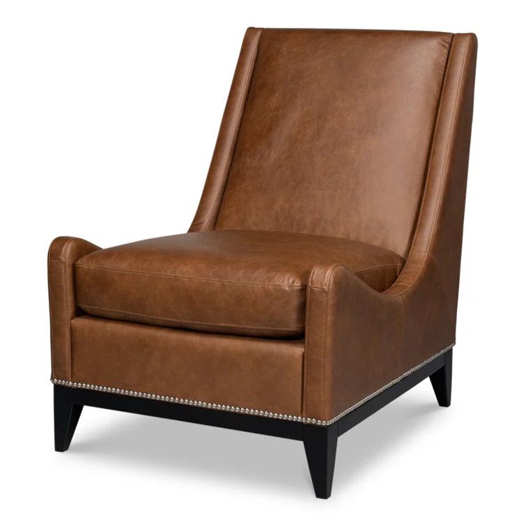 Sarreid Ltd Brandy Leather Armchair