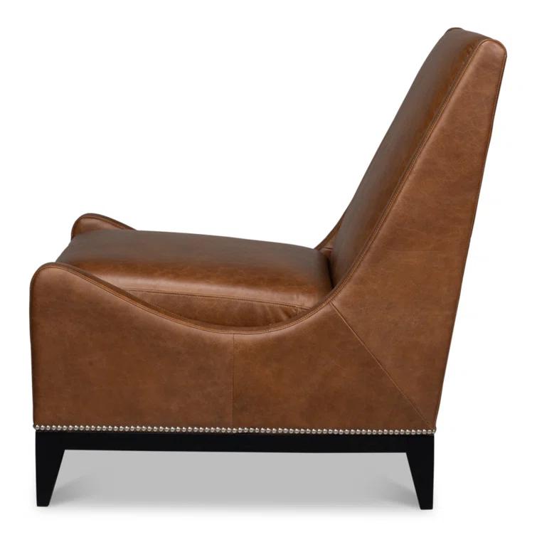 Sarreid Ltd Brandy Leather Armchair