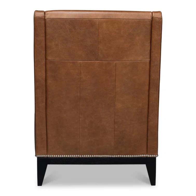 Sarreid Ltd Brandy Leather Armchair