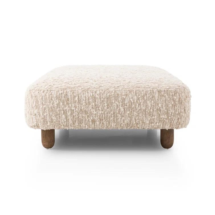 Genevieve Ottoman - Cream Sheepskin