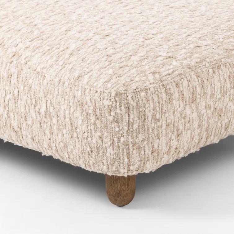 Genevieve Ottoman - Cream Sheepskin