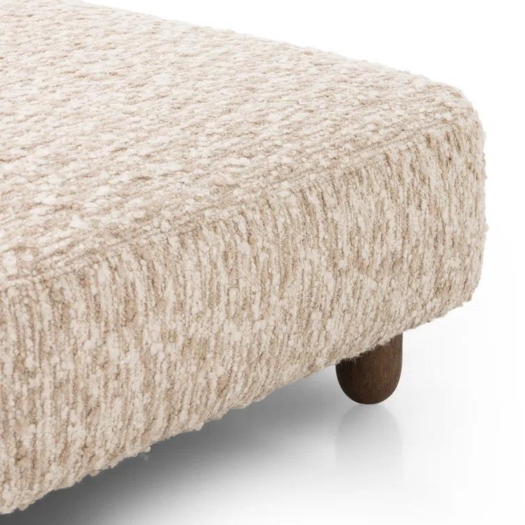 Genevieve Ottoman - Cream Sheepskin