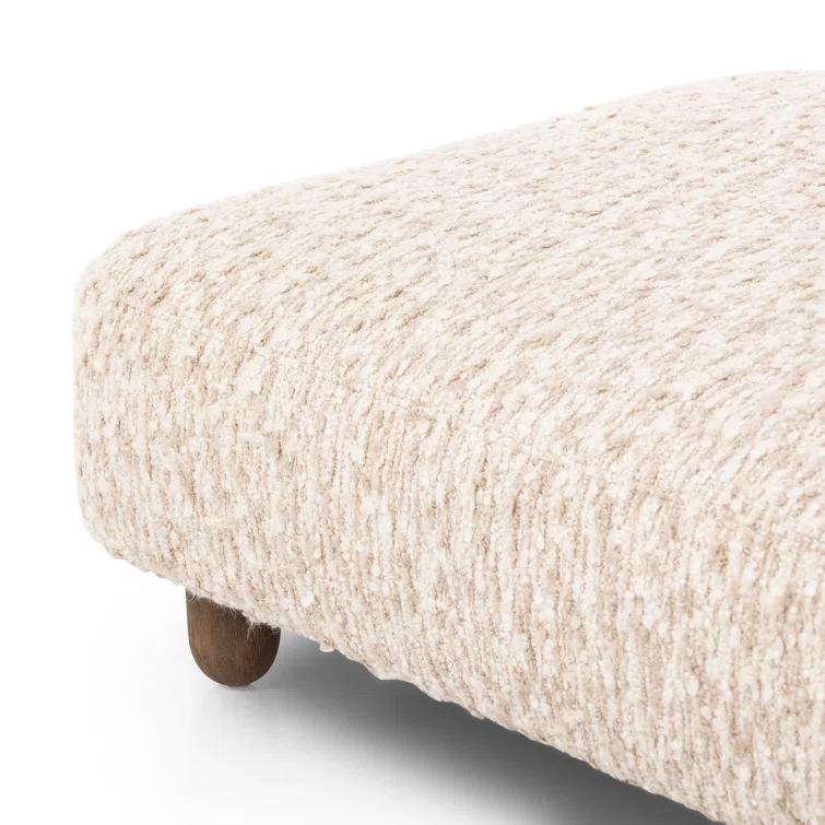 Genevieve Ottoman - Cream Sheepskin