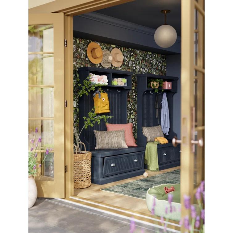 Seaside Hall Tree 40'' Wide with Bench and Shoe Storage