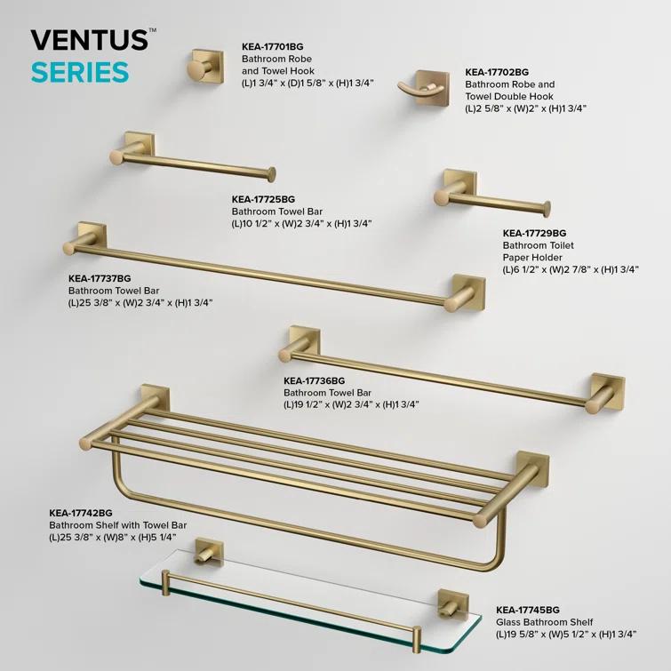 Ventus 25.38" Wall Mounted Towel Bar