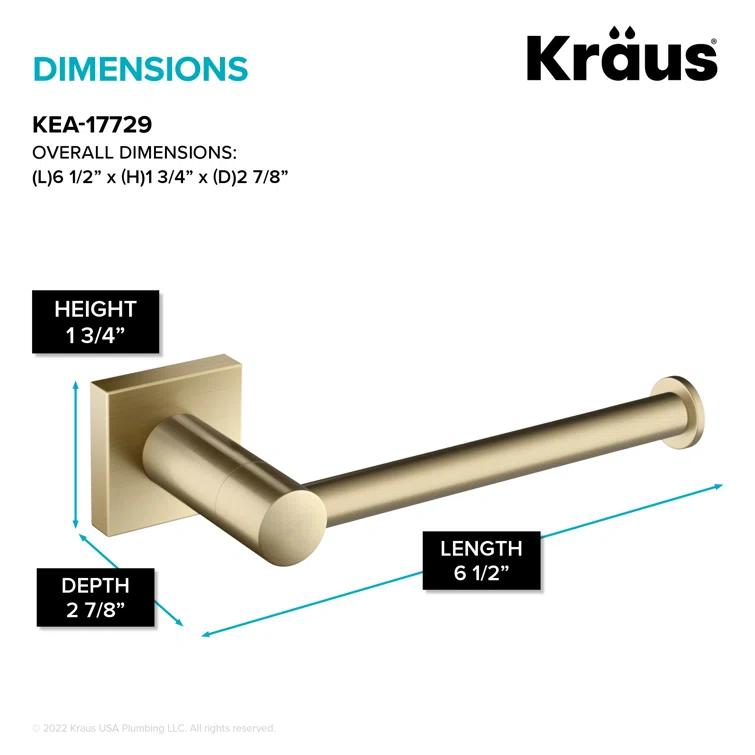Kraus KEA-17729BG Ventus Bathroom Wall Mount Toilet Paper Holder