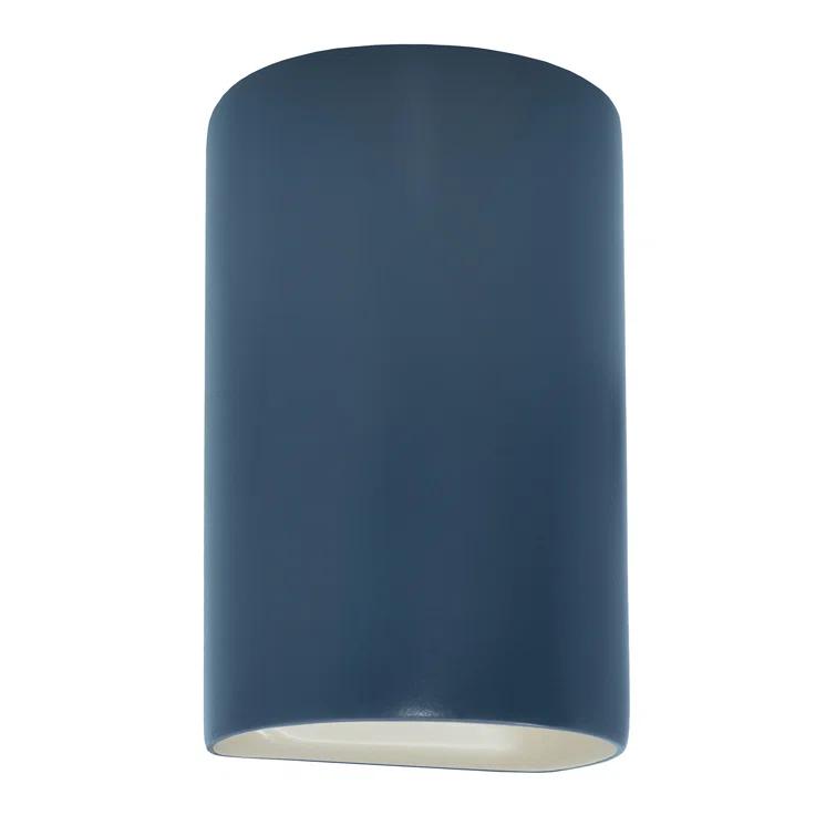 Sessions Large Cylinder Matte White Ceramic Sconce