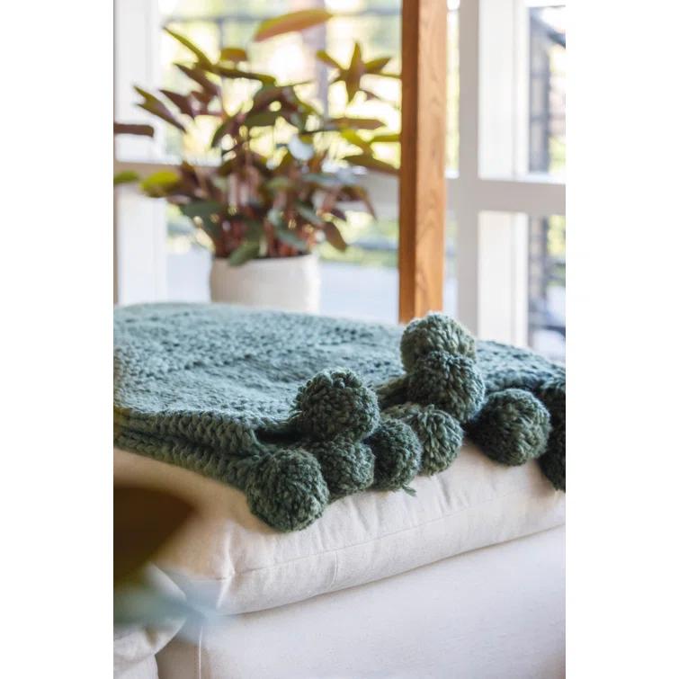 Oulu Throw by Pom Pom At Home - Forest