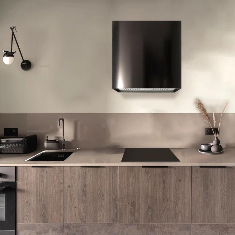 Akicon Stainless Steel 600 CFM Ducted (Vented) Wall Range Hood with Baffle Filter