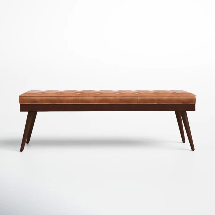 Athan Full-Grain Italian Genuine Leather Bench