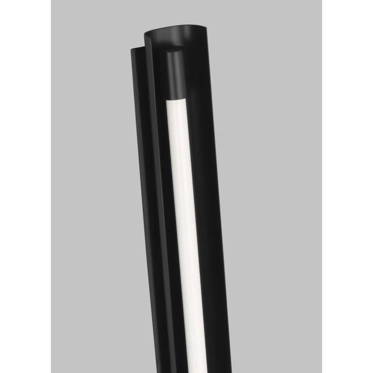 Midnight Black Dimmable LED Outdoor Bath Bar with White Acrylic Diffuser