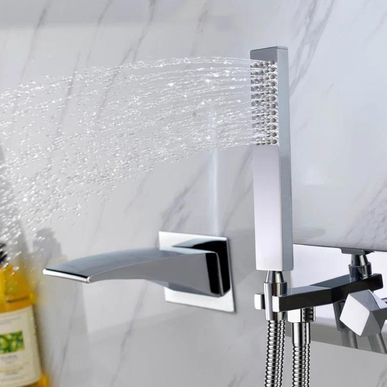 1 Handle Bathroom Waterfall Faucet with Diverter