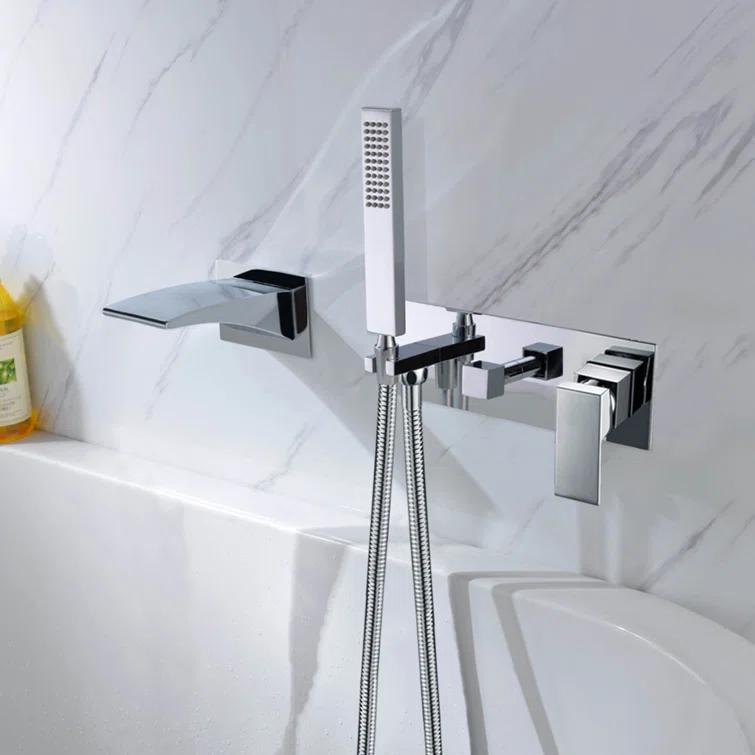 1 Handle Bathroom Waterfall Faucet with Diverter