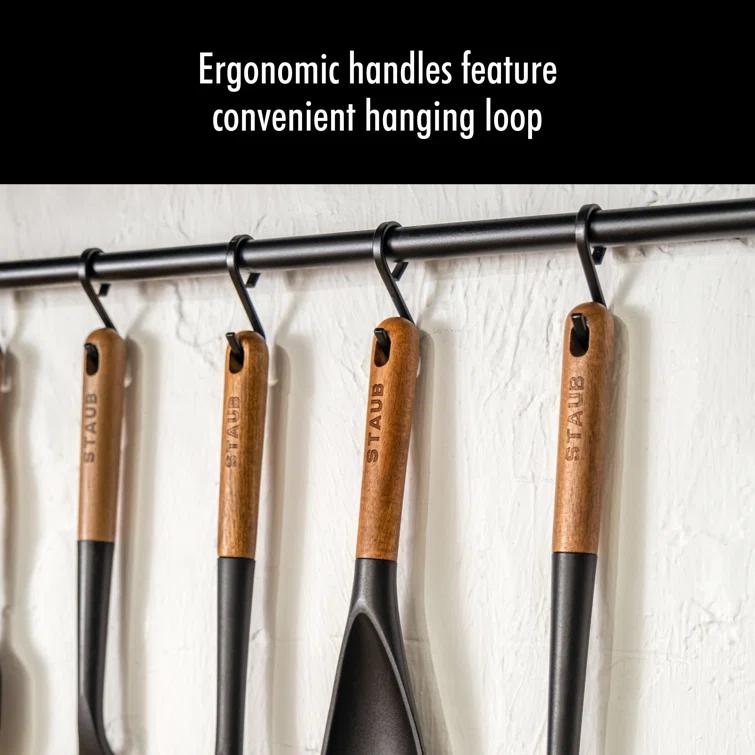 Staub 31 cm Silicone Skimming Ladle, Black