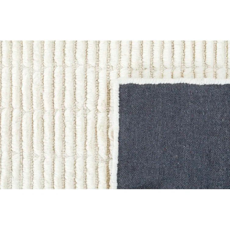 Debra Handmade Tufted Wool Area Rug in Ivory