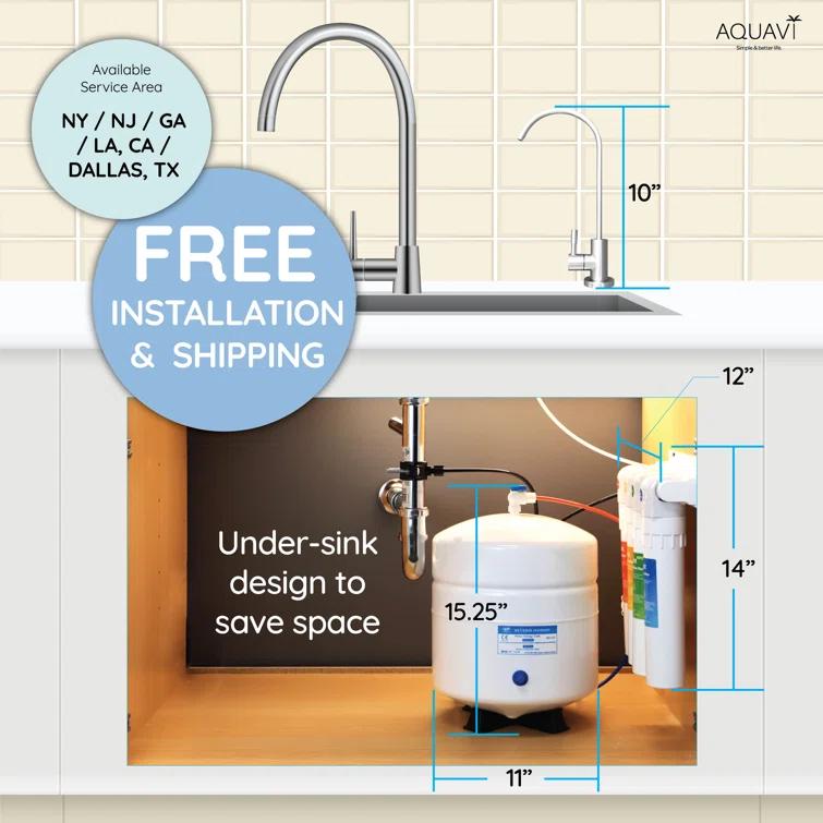 Aquavi 4-Stage RO Under Sink Water Filtration System