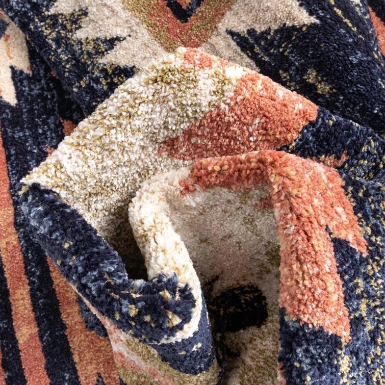 Lorelee Moroccan Southwestern Blue Beige Area Rug