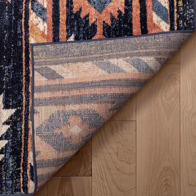 Lorelee Moroccan Southwestern Blue Beige Area Rug