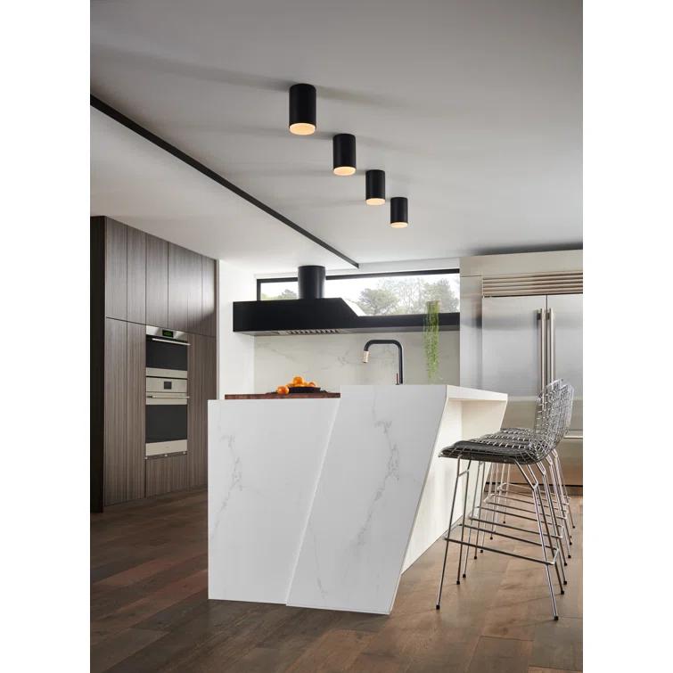 Fitzgerald Single Light Steel Dimmable Flush Mounted Sconce