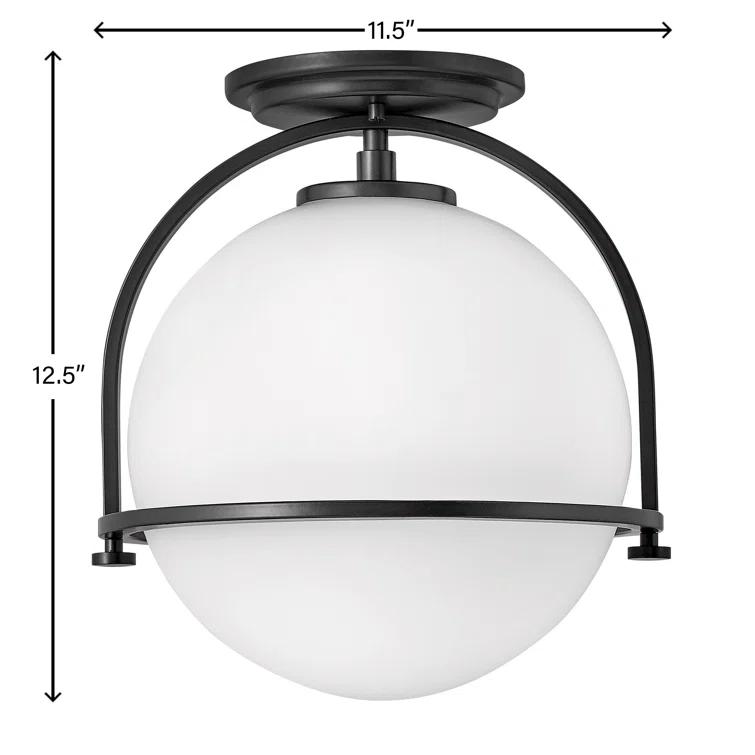 McCormick Hand Blown Glass Semi Flush Mount