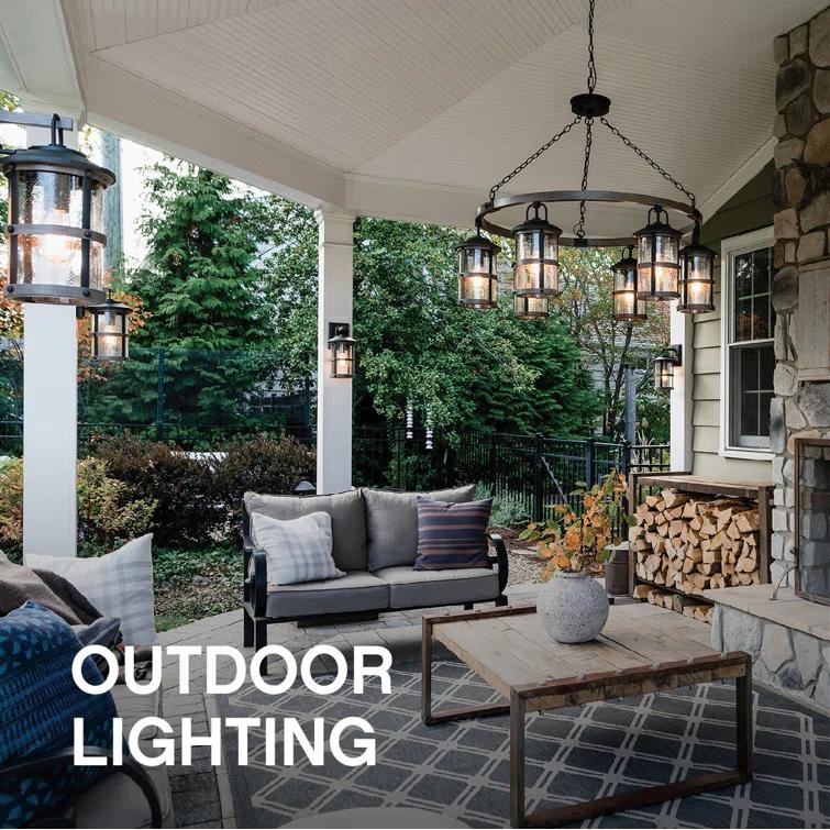 Carson Vintage Iron Globe Outdoor Pendant with Clear Seedy Glass